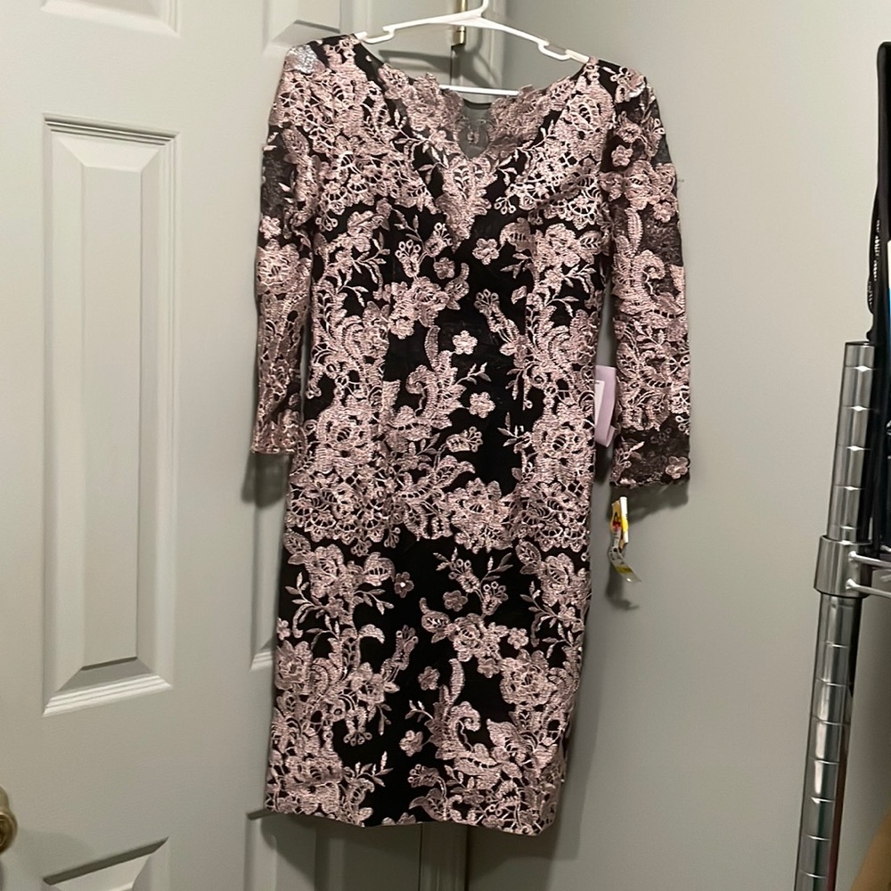 Lace and embroidered dress